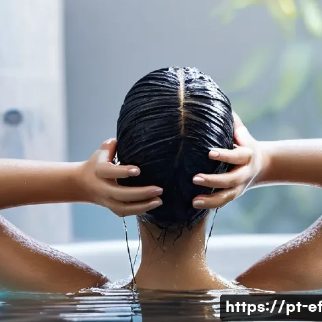헤어 영양소의 흡수율 높이는 방법 - **Prompt 1: Deep Scalp Cleansing and Massage**
"A young adult, either male or female, is capture...