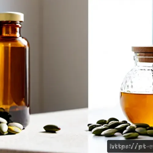 Home 17 모발 강화에 적합한 보충제 추천 - Photorealistic still life of hair-strengthening supplements on a sunlit Portuguese bathroom vanity: ...
